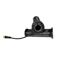 ABS Twist Throttle Grip Universal Fit Bicycles E Bike Ergonomic Non Slip Right Handle Throttle Replacement Accessories 1 black