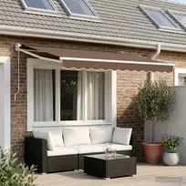 Ištraukiama markizė Taupe 3 x 2 m 100% Poliesteris ir Aliuminis