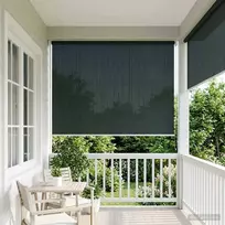 Lauko roletai 90% UV blokavimui Tamsiai žalia 140 x 140 cm HDPE