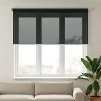 Lauko roletai 90% UV blokavimui Tamsiai žalia 400 x 140 cm HDPE