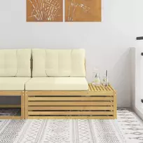 Lauko galinė sofa Kietos akacijos mediena Balta