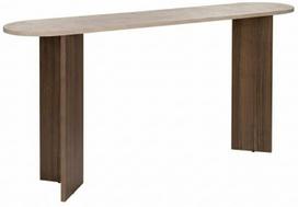 Konsolinis staliukas Nordure Sira, riešuto sp./travertine sp., 35 cm x 150 cm x 75 cm