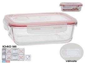 Dėžutė maistui Kitchen&GO Rectangular, 1.04 l, 20.5 cm x 15.5 cm, skaidri sp.