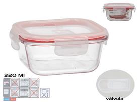 Dėžutė maistui Kitchen&GO Square, 0.32 l, 12 cm x 12 cm, skaidri sp.