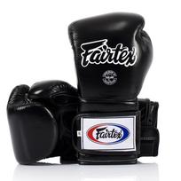 Fairtex tikros odos bokso pirštinės BGV9 Juodos 12oz
