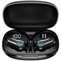 Dirbtinio intelekto vertimo ausinės realiuoju laiku, 144 kalbų vertėjas ausinėje, 3-in-1 Bluetooth 5.4 vertėjo ausinės su programėle verslui juoda