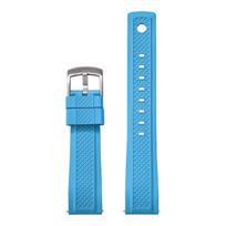 Premium FKM Rubber Watch Strap 20mm 22mm With Wristband Slide Keeper Ring Quick Release Sport Waterproof FKM Rubber Watchbands 20mm