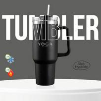 Kelioninis puodelis su rankena ir šiaudeliu Yogasuper, 1200ml