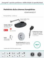 Potinkinės dušo sistemos komplektas Hansgrohe Pulsify S su termostatiniu maišytuvu