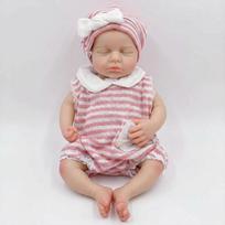 Lifelike 12 Inch Solid Silicone Body Reborn Dolls LOULOU Poseable Q Elastic Newborn Doll Sleeping Real Looking Rebirth Doll for Children Holiday Gifts girl doll