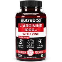 Nutrabud L-arginino 1000 mg tabletės su cinku azoto oksidui, raumenų augimui, ištvermei ir kraujotakai palaikyti