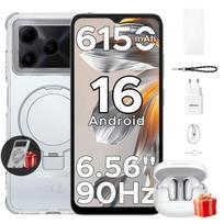 DOOGEE Note56 Android 16 Išmanusis telefonas Pigus, 6150mAh Telefonas 6.56 HD+ 90Hz 24GB+64GB/TF 2TB, Su Bluetooth ausinėmis - Labai geros būklės