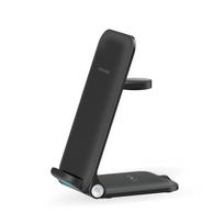 VAORLO 3in1 Qi greitas belaidis 15 W įkroviklis, skirtas Apple Watch, skirtas Airpods Įkrovimo laikiklio doko stotelė, skirta iPhone 14 14pro 13 13pro juoda