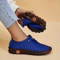 Fashion New Designer Sneakers Women Shoes Mom Platform Shoes for Women Thick Bottom Fashion Sneakers Women Comfortable Outdoor Loafers 36 mėlyna