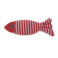 Catnip Teeth-Cleaning Grinding Toy-Self-Playing Boredom-Relief Simulation Fish-Bite-Resistant Cats Thumb Pillow Pet Accessories raudona
