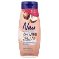 Nair Dušo kremas plaukų šalinimui, jautriai odai, su natūraliu kokoso aliejumi ir vitaminu E, 340g (12 uncijų)