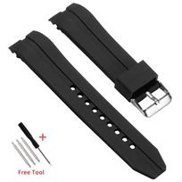 22mm 24mm 26mm Curved End Silicone Watch Strap for Seiko for Water Ghost Soft Rubber Band Diving Waterproof Universal Bracelet 22mm juoda