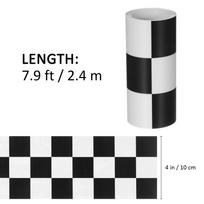 1 ritinėlis 240 cm skelbimų lentos apvadas Vonios sienos lipdukas Juodai baltai languoti lipdukai Grindjuostės lipdukai Namų dekoras