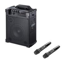 Sanwa Supply Wireless Microphone with Speaker Supports 2 Wireless (Built-in, Microphones) MM-SPAMP14 juoda