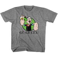 Popeye Go Green Graphite Heather Toddler T-Shirt 160