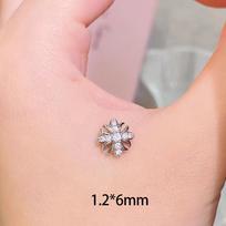 Titanium Blue Zircon Piercing Stud Multisize Ear Helix Tragus Lip Earrings Body Jewelry For Men Women