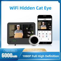 Smart Electronic Cat Eye WiFi Video Doorbell 1080P HD Security Monitoring Camera Home Two-Way Speaking Video Door Ring S80-Hidden type