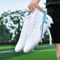 32-46 Teenagers' Large Size High Leg Nails Football Training Sneakers Children's Football Shoes 32 balta