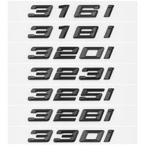 3D Automobilio Bagažinės Lipdukas BMW 3 Serijai 316i 318i 320i 323i 325i 328i 330i E46 E90 E91 F30 G20 - Emblemos Raidžių Aksesuarai 320i juoda