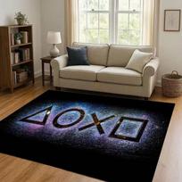 Classic Game Zone Sign Gamer Controller Living Room Non-Slip Area Rug Carpet for Bedroom Kids Playroom Sofa Home Decor Doormat 40x60cm