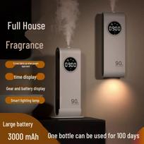 W7 Smart Induction Aroma Diffuser - Automatic Desktop & Wall-Mounted Air Freshener for Home & Hotel. White Tea Essential Oil black