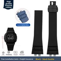 Aukštos kokybės FKM guminis dirželis Casio modifikuotam GMW-B5000 GM-B2100 fluoro guminiam laikrodžio dirželiui sulankstoma sagtis For GMW-B5000