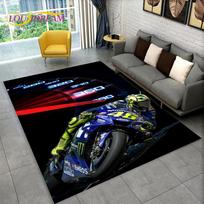 3D Motociklų Lenktynių Kilimas Neslystantis Grindų Kilimėlis Svetainei Miegamajam Žaidimų Kambariui Vaikų Žaidimų Saugus Patvarus Dekoras 40x60cm 16x24inch