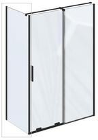 Dušo sienelė Ravak Rops X90VA0300Z1, 100 cm x 195 cm, skaidri sp./juoda sp./grūdintas