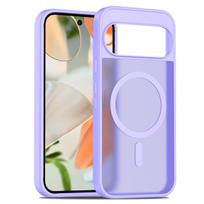 Compatible with Google Pixel 10A, 10, 10 Pro XL, Silver Shield Magnetic Case with Skin-Feel