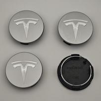 ANC1 4vnt./rinkinys 56mm Matuotos sidabro Originalūs automobilio ratlankių centriniai dangteliai Emblema Ratlankiai Stebulės dangtelis Logotipas Ženklelis Tesla Model 3 Y X S Priedams