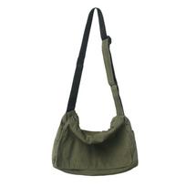 Canvas Messenger Bag Korean Style Simple Shoulder Bag Portable Nylon Crossbody Bag  Sport žalia