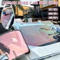 Vaiduokliškos rožės chameleono plėvelė automobilio priekinio stiklo lango plėvelė 78% VLT Apsauganti nuo UV spindulių Sprogimui atspari automobilio lango saulės spalvos apsauginė plėvelė 50x100cm white
