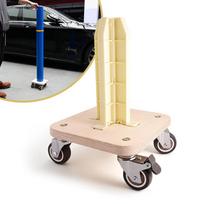 EHDIS Automobilių plėvelės vyniojimo ritinėlių laikiklis, slankiklis, langų tamsinimo tapetų juostos laikymo lentyna, vežimėlis su užrakinamu ratuku beige