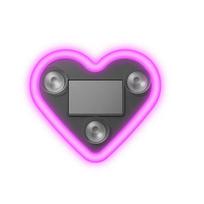 Wireless Heart-shaped Neon Light Solar Energy Car Interior Atmosphere Lamp  Car Interior rožinė