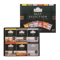 Ahmad Tea Selection Bags 60 Earl Grey Decaf English No.1 Breakfast Ceylon Darjeeling 10 each Black England