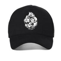 Funny American Bull Pitbull Bodybuilding Gym Baseball Cap Summer Trendy Cool Mesh Snapback Hat Adjustable Trucker Hats Adjustable