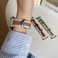 Vintage Luxury Leather Strap for Apple Watch Band 7 4 5 6 45mm 41 44mm 40 42mm 38mm Bracelet Watchband for Iwatch 8 7 6 SE 5 4 3 42mm 44mm 45mm 49mm šviesiai ruda spalva
