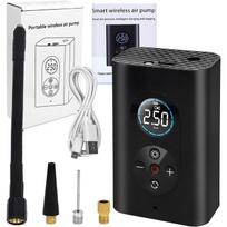150 PSI Mini Electric Air Pump,Wireless Portable Air Compressor with Large Screen and Emergency Light,Handheld Air Battery Bicycle Pump Electric 11.8*7.7*5cm juoda