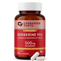 Carbamide Forte Berberine 95% Capsules 500 mg with Milk Thistle & Cinnamon 60 Veg Capsules for Wellness