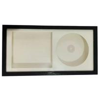 Tabletop Display CD Frame Display Case Wall Mountable Disc Frame Box CD Display Frame  Music Lovers juoda