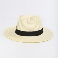 Didelis dydis 56-60cm Nauja natūrali Panama šiaudinė skrybėlė Vasaros mada Vyrai Moterys Platus kraštas Paplūdimys UV apsauga Fedora Bohemiška skrybėlė nuo saulės 56-60cm black