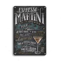 Retro Džino ir toniko metalinis ženklas Plakatas 8 x 12 colių Dekoratyvinė plokštelė Barui Virtuvei Namų Sienų Dekoras 20x30cm black