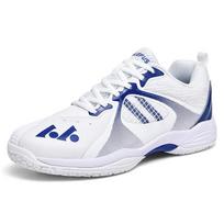 36-46 Couple Large Shock Absorbent Anti Slip Breathable Tennis Shoes Volleyball Shoes Badminton Sports Training Shoes 36 balta/mėlyna