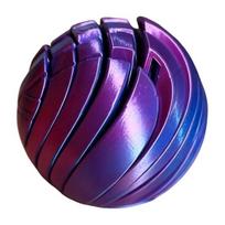 3D spausdintas Fidget kamuoliukas žaislas streso mažinimui Twistsphere Fidget žaislas Hipnotizuojantis kamuoliukas suktukas Sensorinis žaislas suaugusiems vaikams blue
