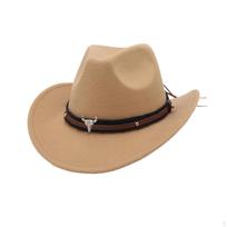 Cowboy Cowgirl Hat Sombrero Caps Fashion Photo Props Decoration Sun Protection for chaki